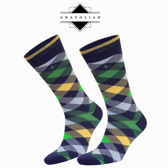 Colorful BAMBOO Casual or Dress Socks Natural Comfortable Silken Soft Seamless - Picture 2 of 5